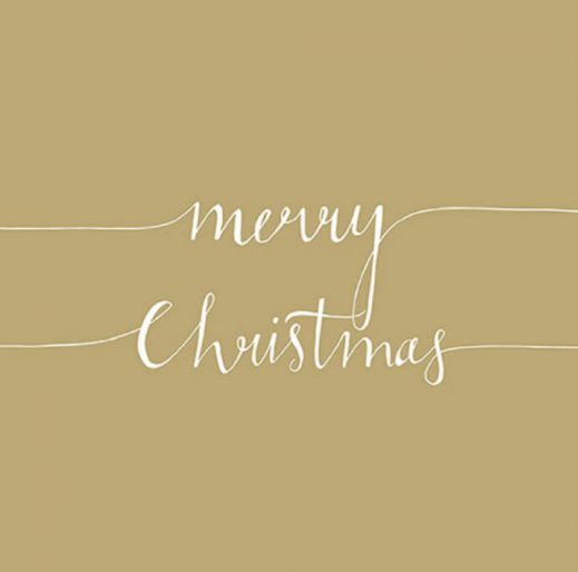 Servet - Merry christmas gold